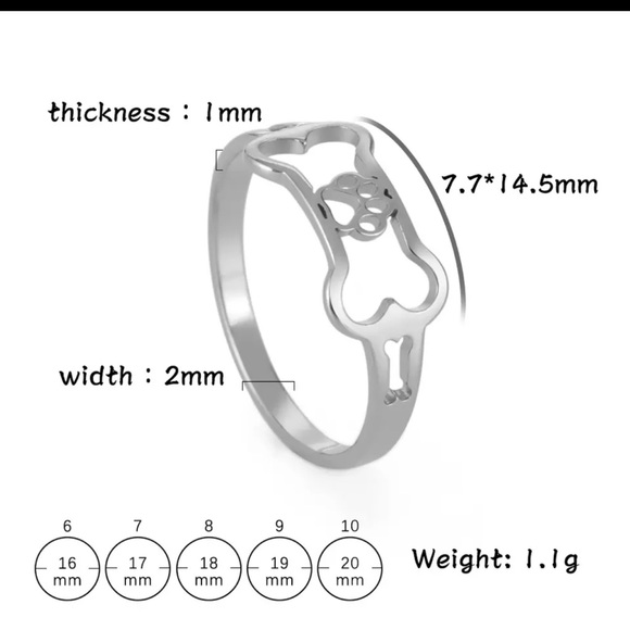 🐾 DOG PAWPRINT RING - Picture 3 of 6